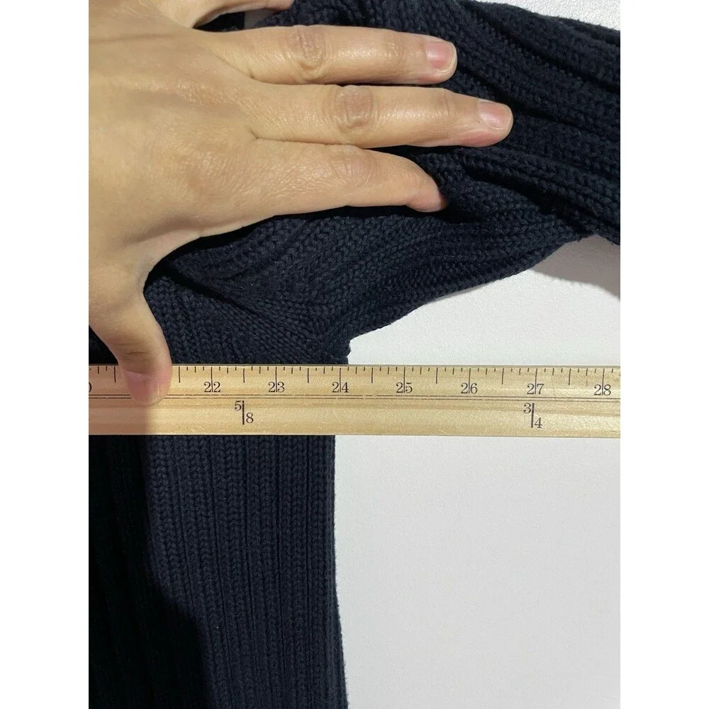 J Crew Cardigan Sweater Mens XL Blue Ribbed Full Zip‎ Mock Neck Preppy Academia